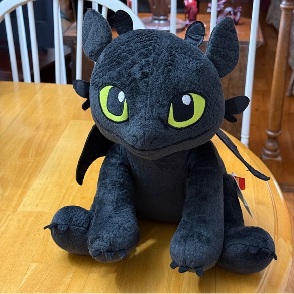 BAB Build A Bear Toothless Dragon Plush 14"  How To Train Your Dragon W/ Wings - Picture 2 of 10